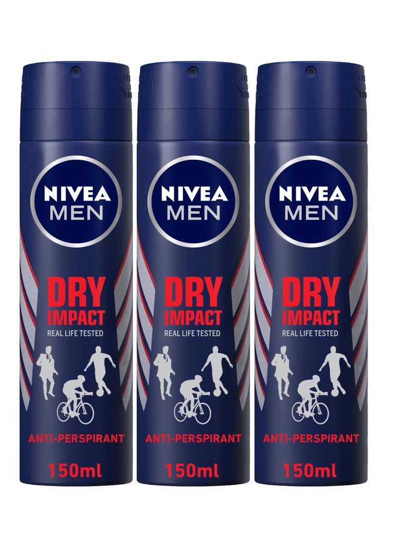 Nivea - Antiperspirant Spray Dry Impact Pack of 3 - Image 1