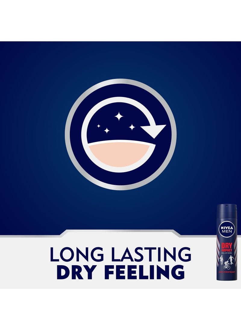 Nivea - Antiperspirant Spray Dry Impact Pack of 3 - Image 1