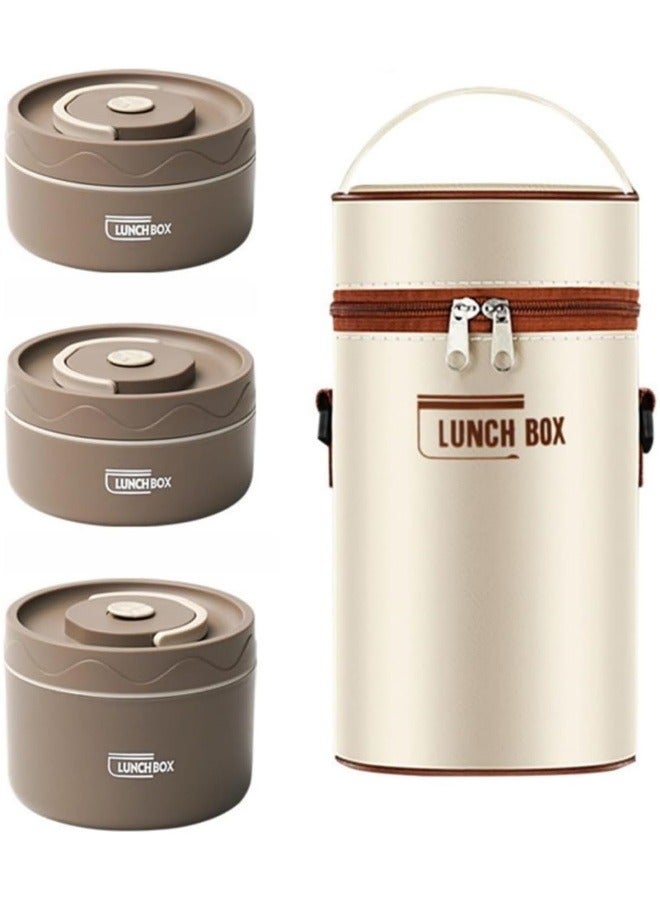 جيجيرو مجموعة صندوق غداء بينتو الحراري للأطفال للمدرسة، حاويات غداء معزولة مع حقيبة - Image 1