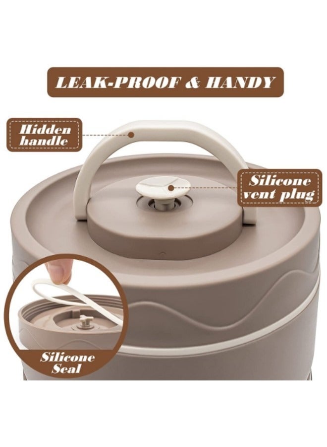 جيجيرو مجموعة صندوق غداء بينتو الحراري للأطفال للمدرسة، حاويات غداء معزولة مع حقيبة - Image 5