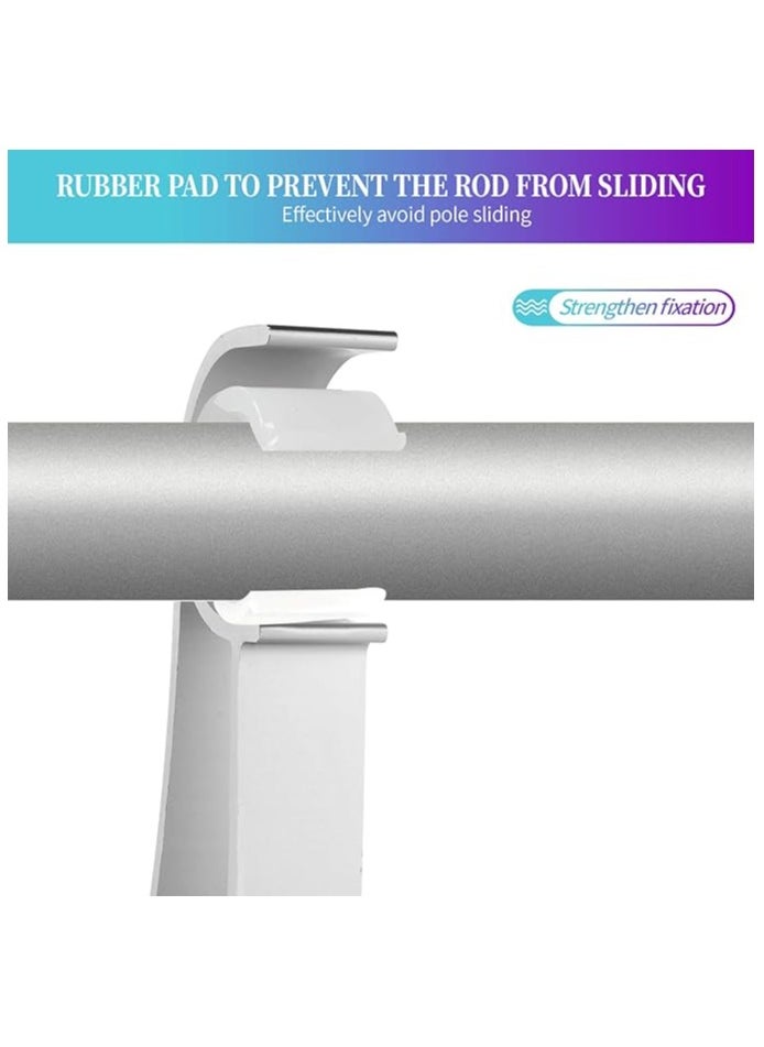 Generic Sturdy Curtain Rod Brackets Rod Holder Curtain Rod Holder Curtain Rod Bracket for 1 Inch, 1 1/8 Inch and 1 1/4 Inch Rod, Silver Color, (Set of 8)  - Image 5