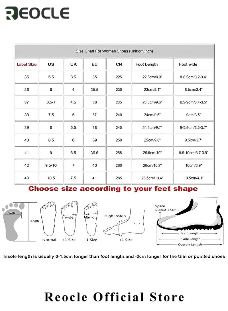 REOCLE Women's Snow Boots Winter Thermal Villi Leather Platform Shoes with Warm Lining & Anti-slip Sole Hiking Shoes - Image 4