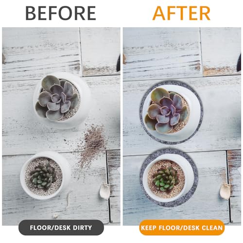 Anpuimult 24 PCS Absorbent Waterproof Plant Coasters mat,4 Size 4/6/ 8/10 Inch Reversible Round Fabric Plant Coasters and Plant Saucers for Indoors,Plant mat for Indoor Plants - Image 4
