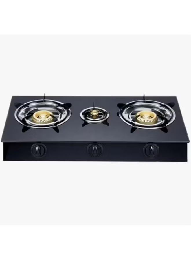 Denx 3 Burner Gas Stove with Auto Ignition, Portable Tabletop Stove with Tempered Glass Top, Cast Iron Burners and Durable Pot Holders - Perfect for Home, Apartment, Kitchen, Camping and Outdoor Parties - Image 5