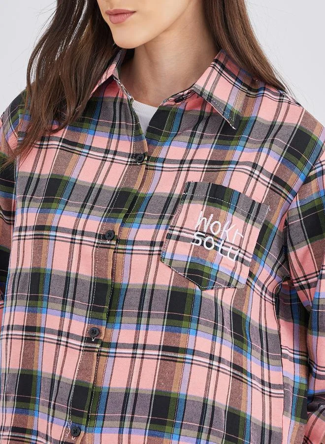Styli Tartan Checked Oversized Shirt