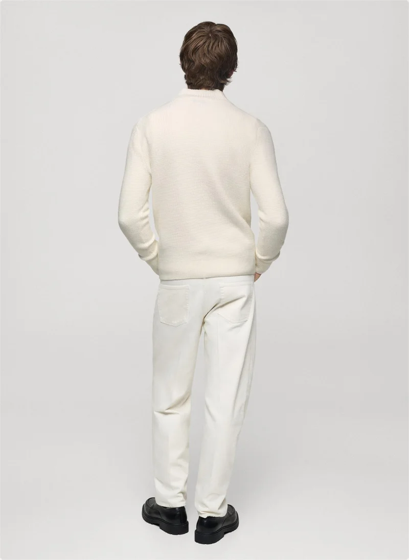 Mango Man Half Zip Knitted Sweater