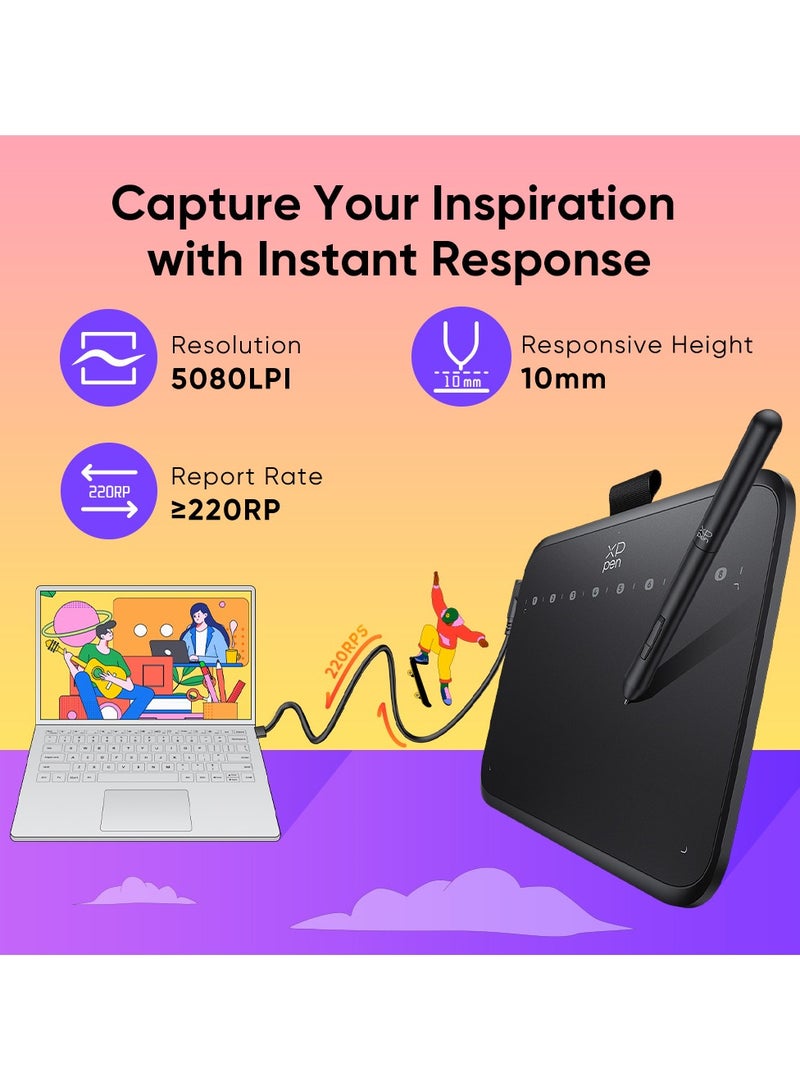 XP-PEN XPPen Deco 640 Drawing Tablet with 16384 Pressure Levels Sensitivity Battery-Free Stylus 6*4 Inch OSU Drawing Pad Graphic Tablet for Digital Drawing Teaching Designing Editing Work for PC Mac Android - Image 4