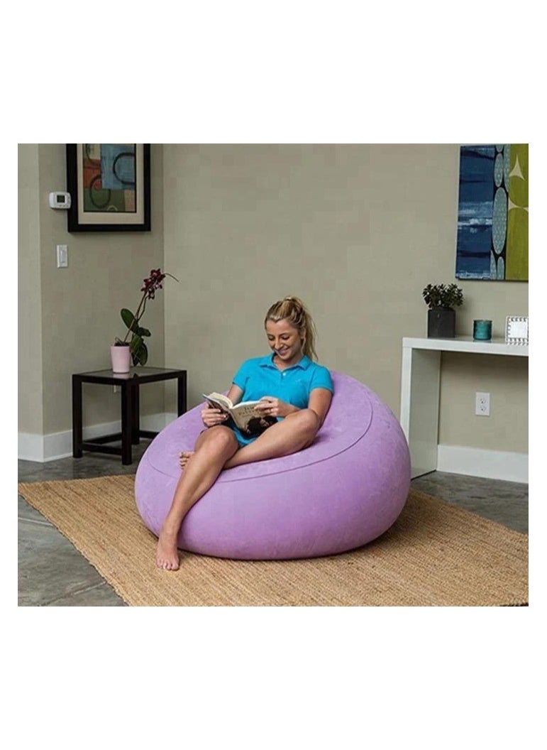 Generic - Bean Bag Chair Enjoy comfortable seating and supports that smoothly support your body Available in purple color TR - Image 1