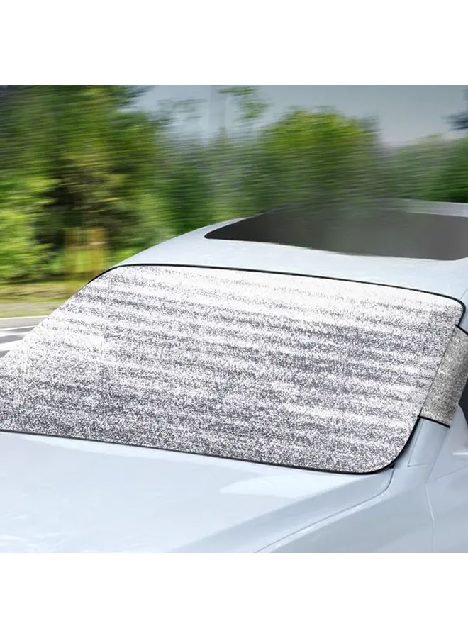 Car Windshield Snow Cover And Sunshade Anti UV Silver Thickened Protector For Front Windshield - Image 2