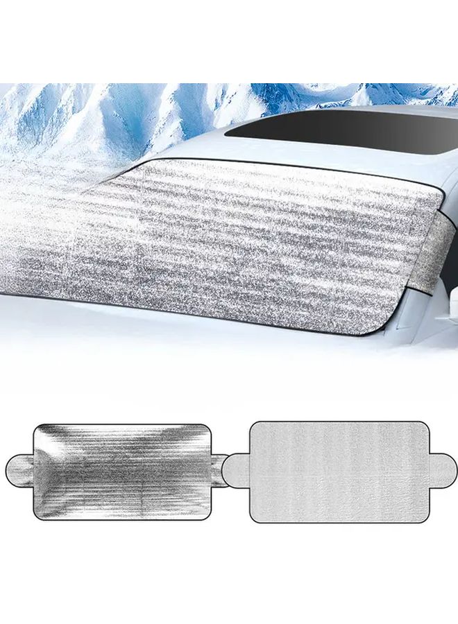 Car Windshield Snow Cover And Sunshade Anti UV Silver Thickened Protector For Front Windshield - Image 1
