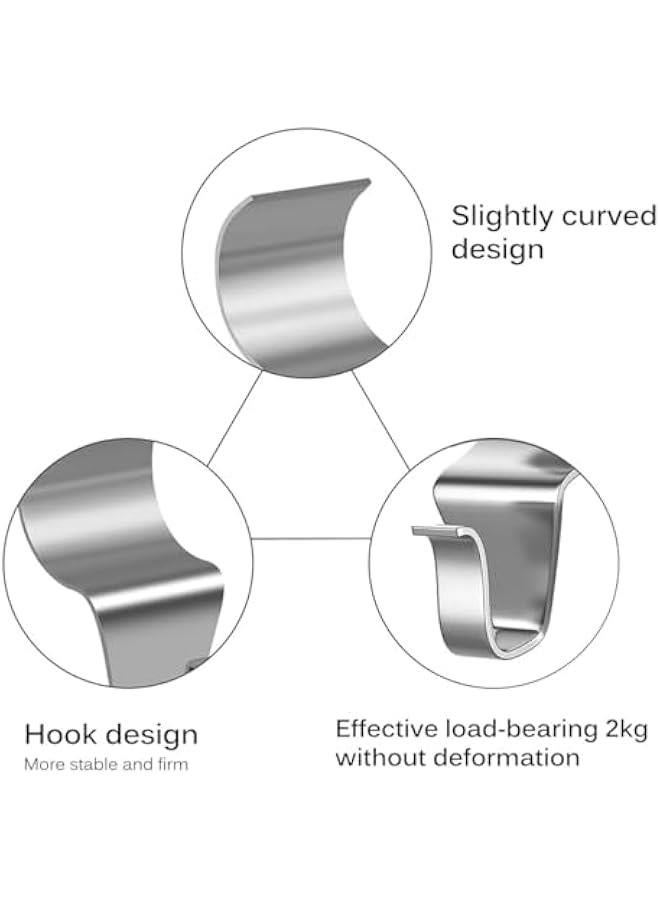 ZAAWUUT Metal Siding Hooks, Set of 10, Stainless Steel Concealed Wall Hook Hanger,S-Shaped Board Wall Seam Hooks Hide Wall Joints Siding Clips for Home Outdoor Decoration (10 Pieces) - Image 4
