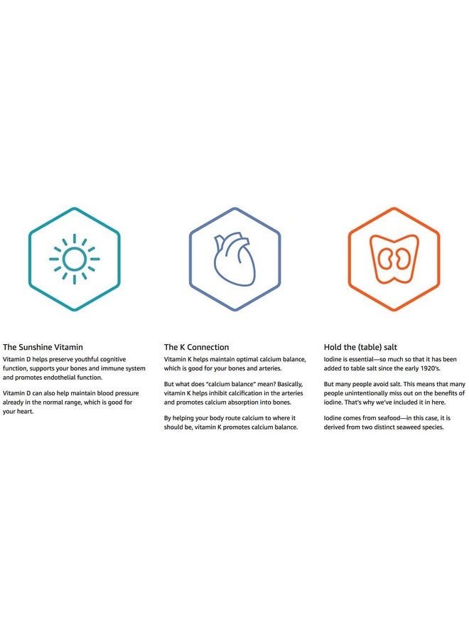 Life Extension فيتامينات د وك مع اليود البحري، 90 كبسولة - Image 3