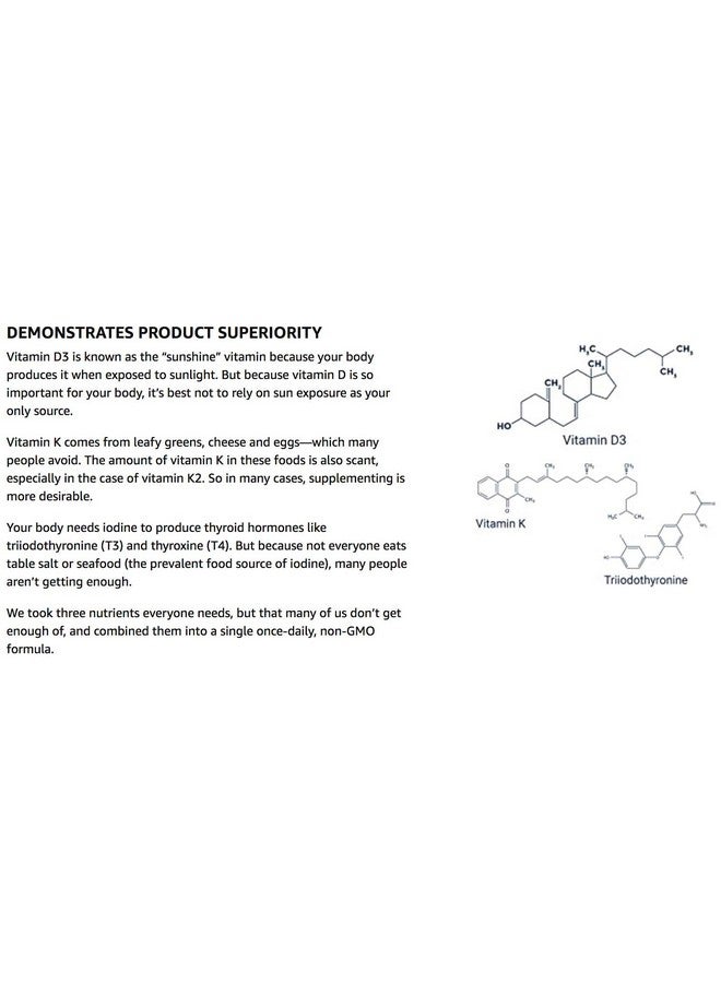 Life Extension فيتامينات د وك مع اليود البحري، 90 كبسولة - Image 5