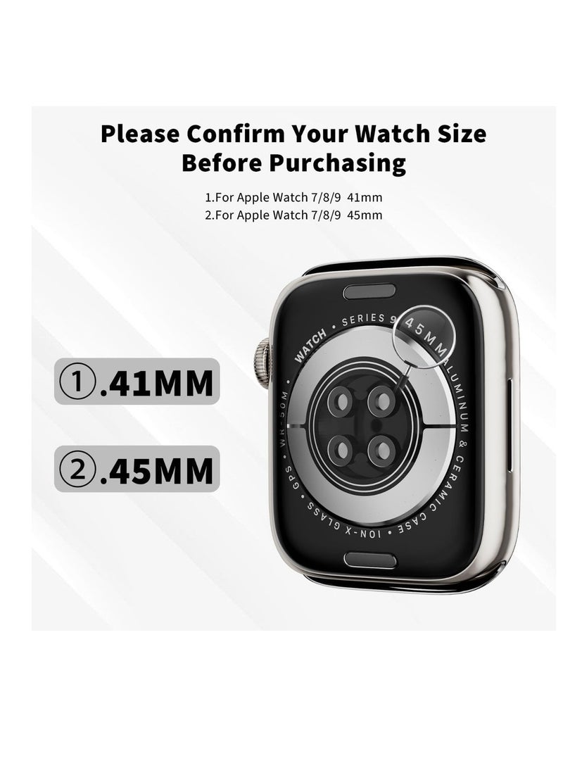 Case for Apple Watch Screen Protector 45mm Series 9 8 7 Cover, Full Protective Hard PC Bumper Face Covers Accessories Designed for iWatch 45 mm Clearwatch series 7 45mm soft slim fit tpu case cover anti-scratch shockproof case - Image 2