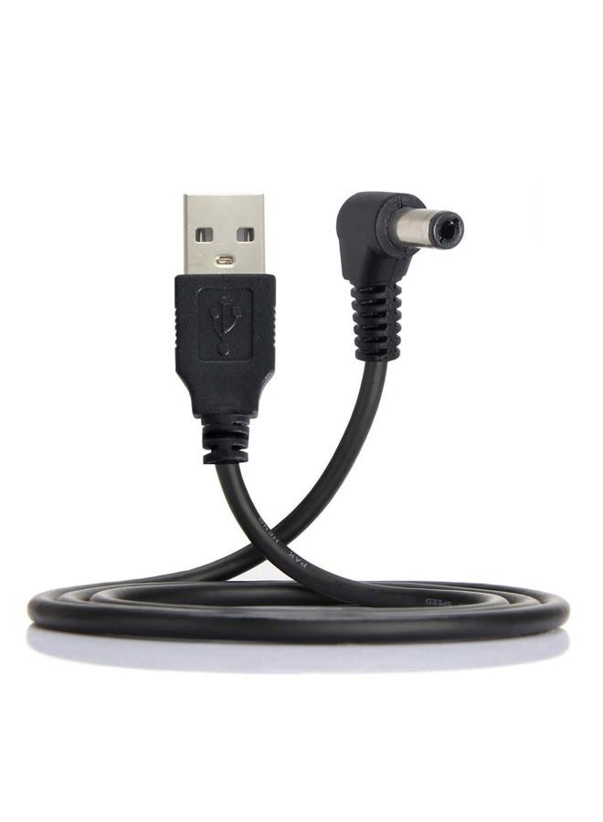 CY Cable DC USB 2.0 A Type Male to Right Angled 5.5 x 2.5mm DC 5V Power Plug Barrel 90 Degree Charge Cable 100cm - Image 1
