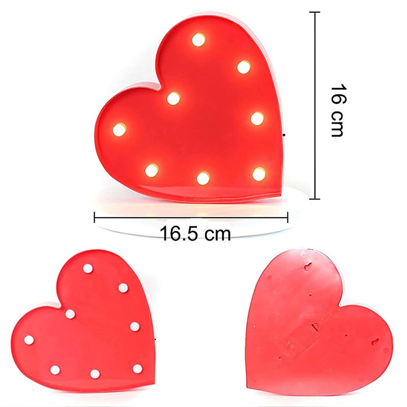 Luxaar Letter Sign Light For Luxury Style Decorative Birthday Wedding Party Home Decor Light Up HEART - Image 2