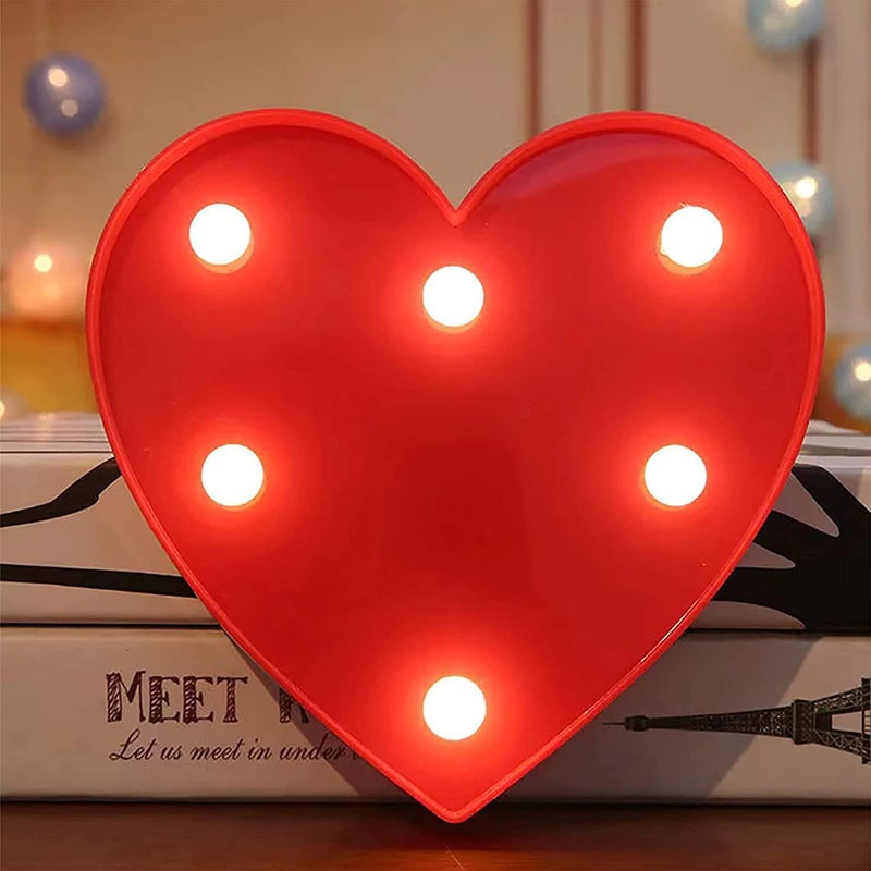 Luxaar Letter Sign Light For Luxury Style Decorative Birthday Wedding Party Home Decor Light Up HEART - Image 1