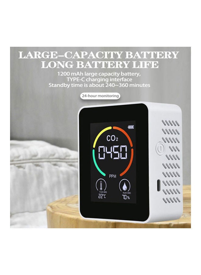 NIBEMINENT Carbon Dioxide Detector White/Black  - Image 2