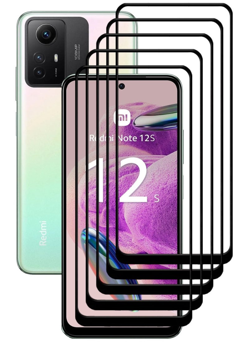 ACLIX 5 Pieces Antistatic ESD Dustproof Premium Quality High Definition Tempered Glass Screen Protector Designed For Xiaomi Redmi Note12S - Image 1