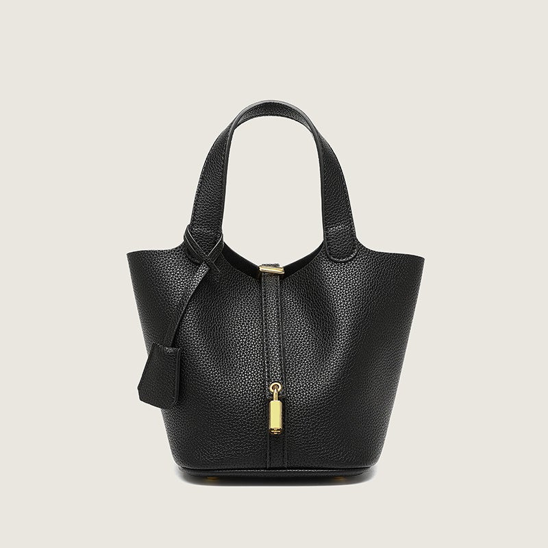 Guangzhou Women's Bag 2025 New Autumn/Winter Bucket Bag with Lychee  Pattern - Image 2