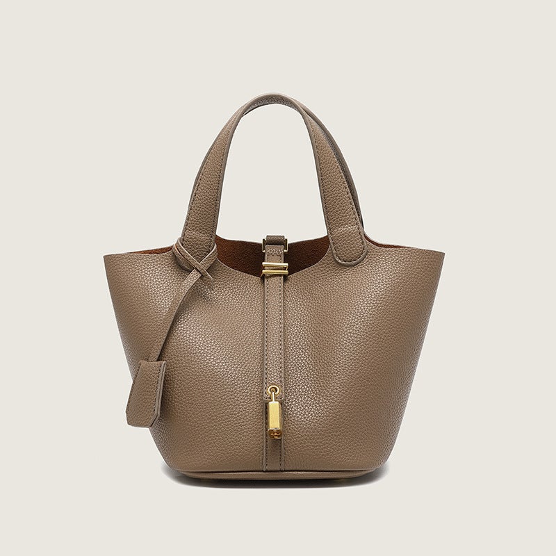 Guangzhou Women's Bag 2025 New Autumn/Winter Bucket Bag with Lychee  Pattern - Image 4