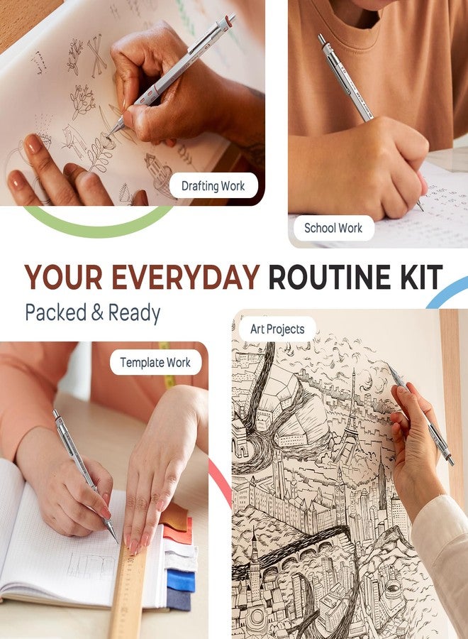 نيكبرو مجموعة أقلام رصاص ميكانيكية نيكبرو بلوكي جير 0.3 مم في علبة، قلم معدني مع عبوات رصاص قابلة لإعادة التعبئة، ممحاة للكتابة الفنية والرسم الاحترافي للكبار - Image 5