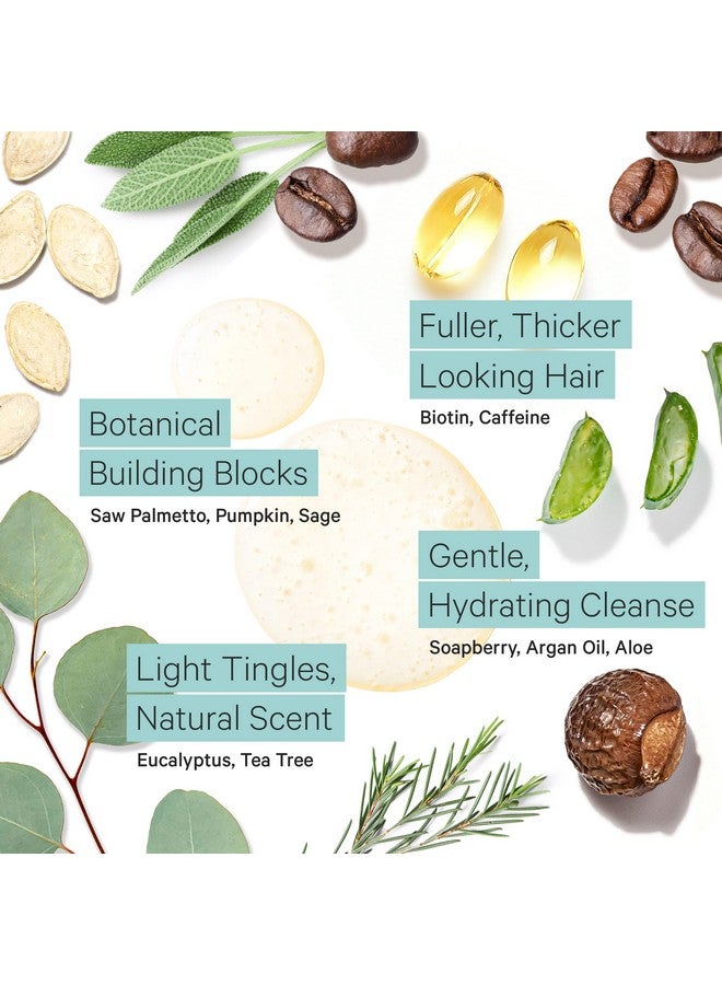 Tree to Tub Biotin Fine Hair Thickening Shampoo For Thicker Fuller Volume Gentle Volumizing Sulfate Free Argan Oil Shampoo For Women & Men W/Caffeine Organic Saw Palmetto All Natural Tea Tree - Image 3