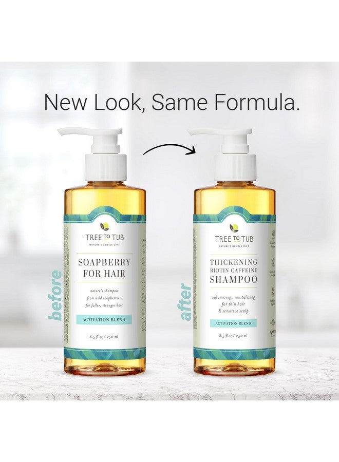 Tree to Tub Biotin Fine Hair Thickening Shampoo For Thicker Fuller Volume Gentle Volumizing Sulfate Free Argan Oil Shampoo For Women & Men W/Caffeine Organic Saw Palmetto All Natural Tea Tree - Image 4