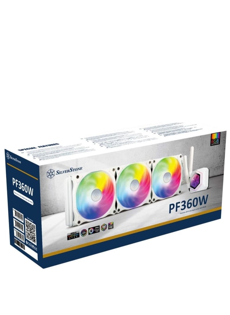 SilverStone Technology SilverStone Technology PF360W-ARGB, White, PermaFrost, AIO, 360mm, PWM, ARGB, Intel/AMD | SST-PF360W-ARGB  - Image 2