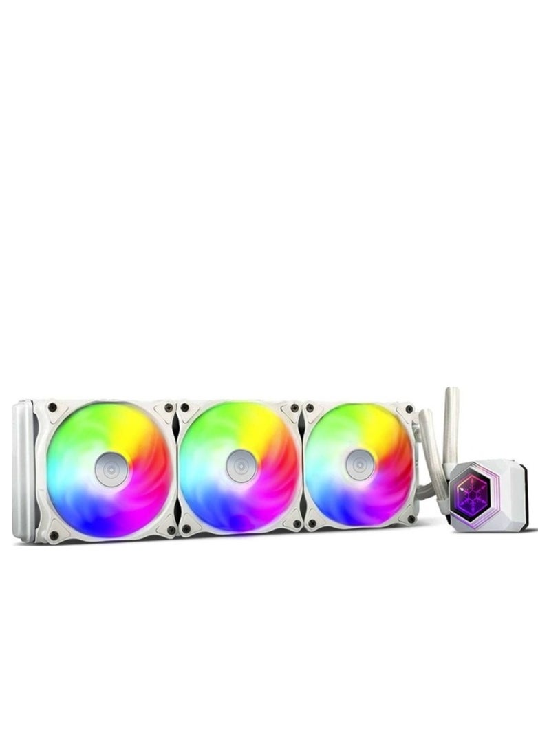 SilverStone Technology SilverStone Technology PF360W-ARGB, White, PermaFrost, AIO, 360mm, PWM, ARGB, Intel/AMD | SST-PF360W-ARGB  - Image 1