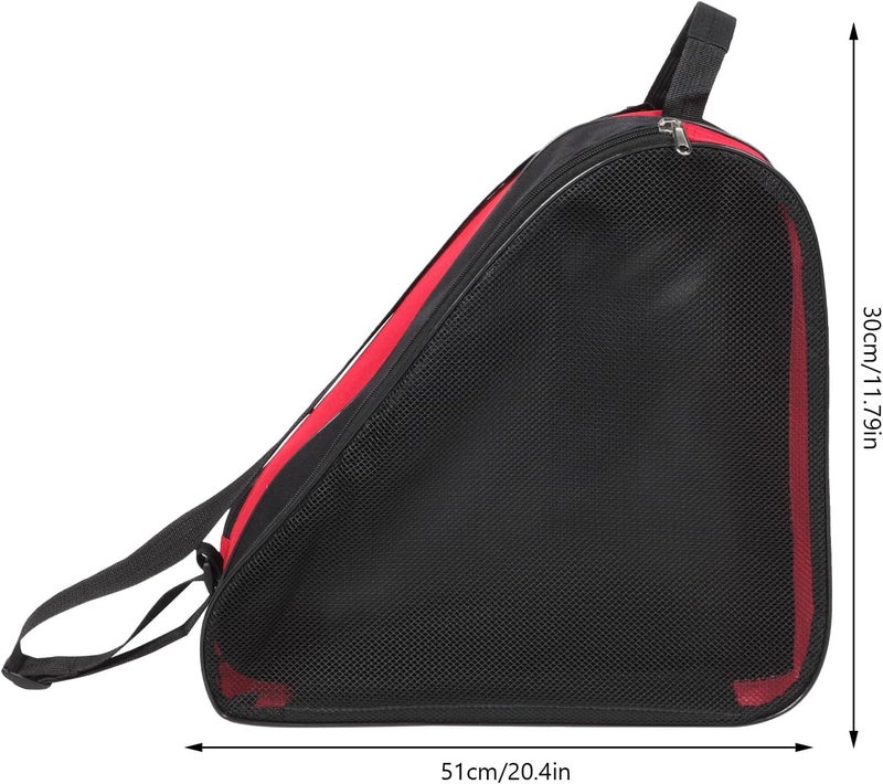 MAGICLULU 2pcs Roller Skate Bag and Skating Shoe Pouch Thickened Red Shoulder Backpack for Inline and Quad Skates Storage and Travel - Image 1