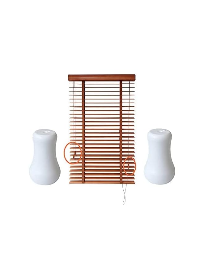 Zaboon White Plastic Cord Tassel Window Blind Cord Knobs Drops Pull End for Roman Shades Curtain Crafts Drawstring Tassels - Image 1