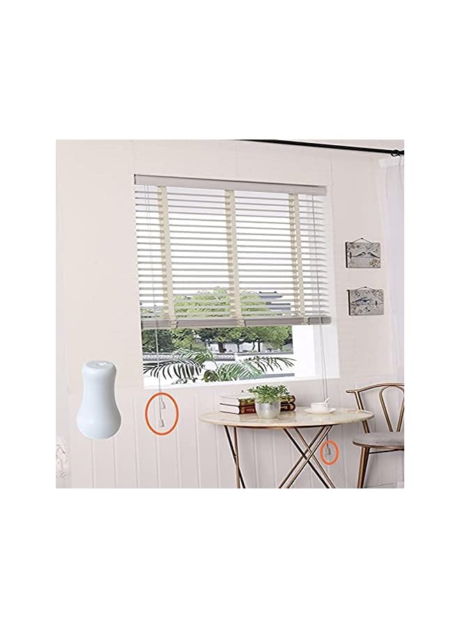 Zaboon White Plastic Cord Tassel Window Blind Cord Knobs Drops Pull End for Roman Shades Curtain Crafts Drawstring Tassels - Image 2