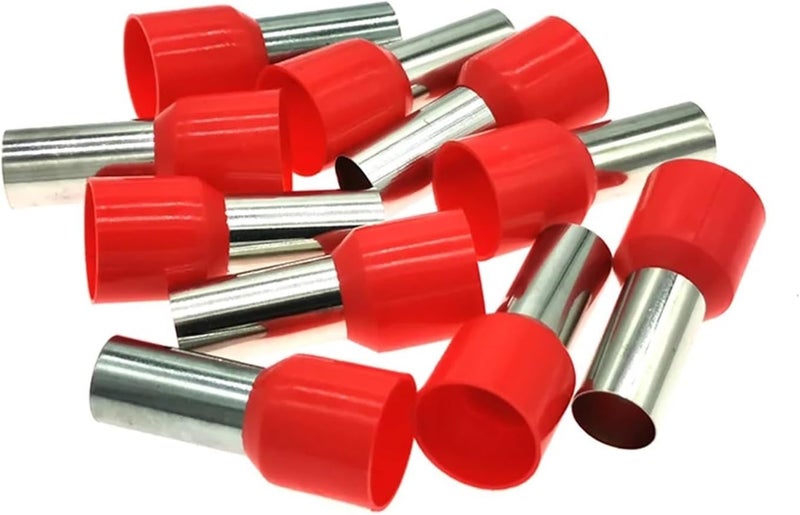 25 Pcs Wire Terminal Ferrules, Insulated Wire Ferrules for Connecting Wire Connectors (E3516 - Red) - Image 2