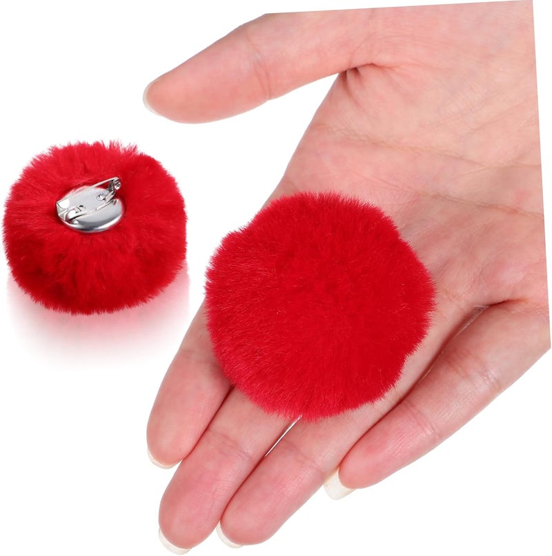 GAROZATION 3pcs Fluffy Pompom Balls for Crafting Bunny Tail Costume Props and Black Soft Faux Fur Decorative Accessories for Hats Clothes and DIY Projects - Image 3
