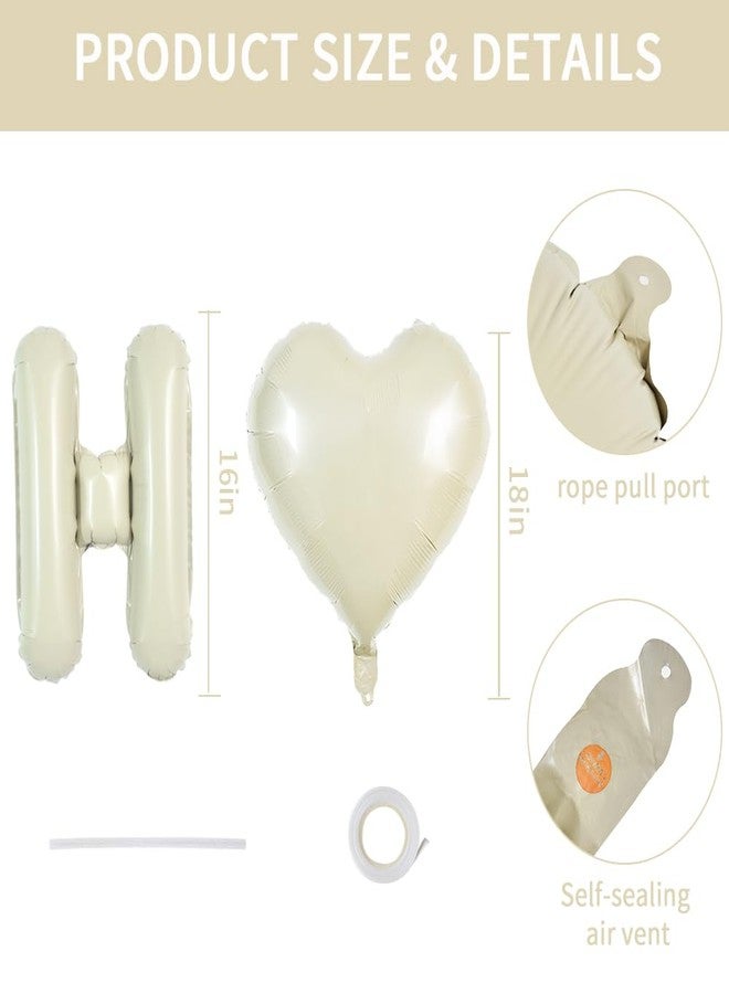 TONIFUL 16 Inch Cream White HOME SWEET HOME Letter Balloon,Decoraction for Housewarming, New Home Parties and Homecoming Celebrations,Ivory White Balloon Banner for Welcome Sign and Party Supplies - Image 2