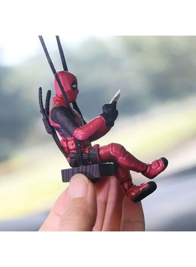KIIUMI Little Cheap Deadpool Car Decoration Accessories Car Mirror Suspension Accessories - Image 4