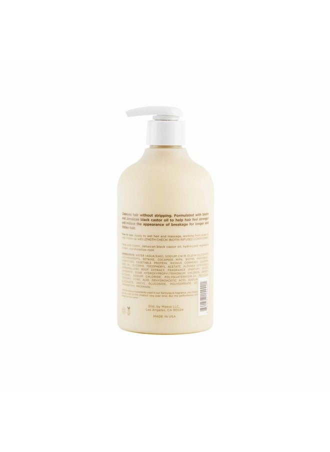 Hairitage Hairitage Length Check Biotin Shampoo with Jamaican Black Castor Oil | Thickening + Volumizing | Sulfate Free + Color Safe + Vegan | Hydrating Repair Shampoo for Thinning Hair 13 Fl Oz  - Image 2