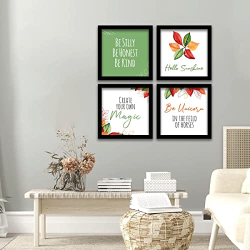 HEVEA Motivational Quotes Framed Wall Posters/Paintings with Frame Wall Paintings Hangings Framed Wall Art Paintings (11 inch x 14 inch, Framed, Green) -Set of 4 - Image 4