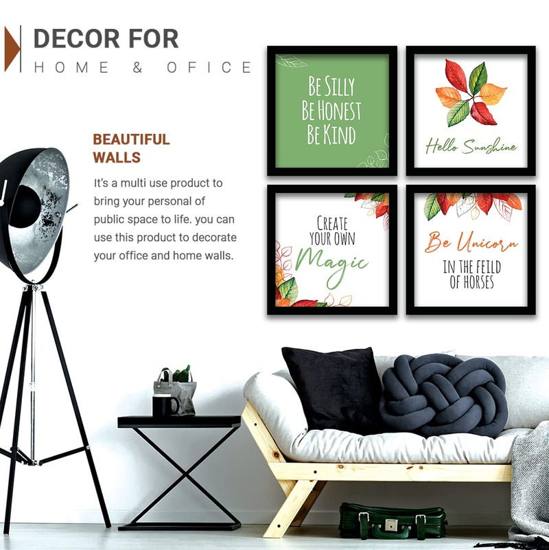 HEVEA Motivational Quotes Framed Wall Posters/Paintings with Frame Wall Paintings Hangings Framed Wall Art Paintings (11 inch x 14 inch, Framed, Green) -Set of 4 - Image 3