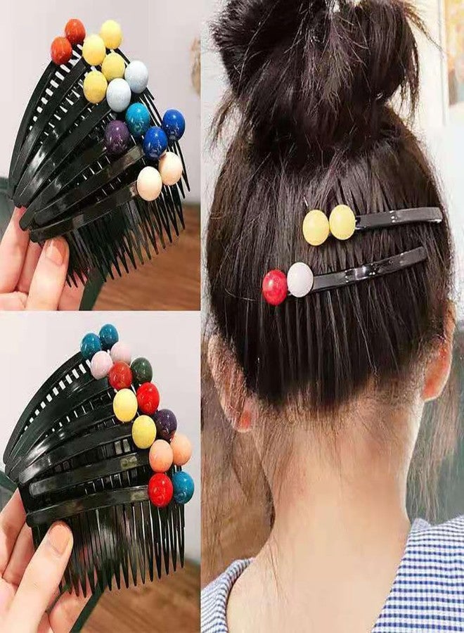 GSHLLO Plastic Hair Side Combs Cute Hair Comb Claws Colorful Hair Comb Clips Wide Teeth Hair Slide Comb Kawaii Hair Accessories for Women Girls A 20 Pcs - Image 3