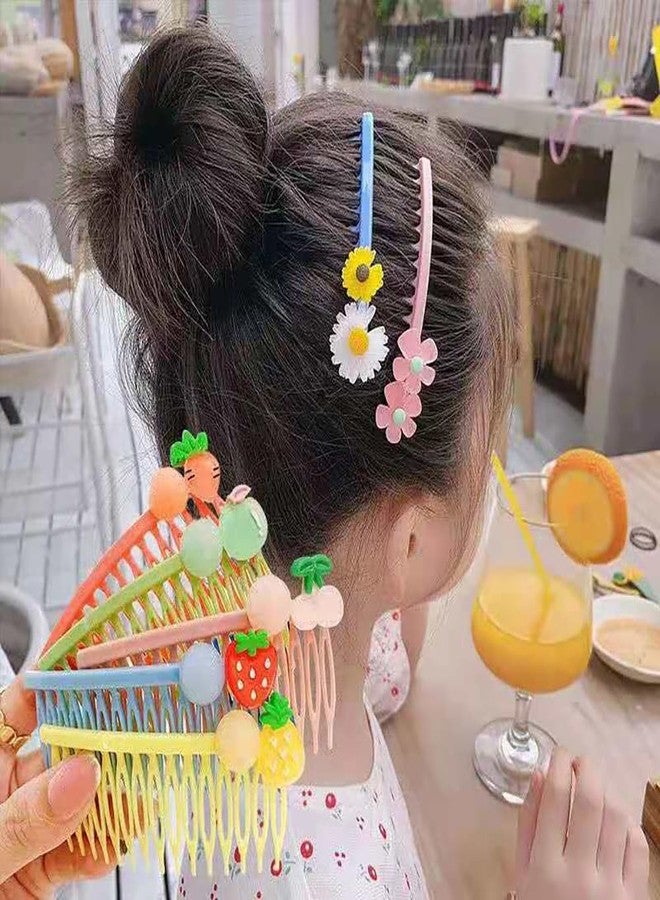 GSHLLO Plastic Hair Side Combs Cute Hair Comb Claws Colorful Hair Comb Clips Wide Teeth Hair Slide Comb Kawaii Hair Accessories for Women Girls A 20 Pcs - Image 4