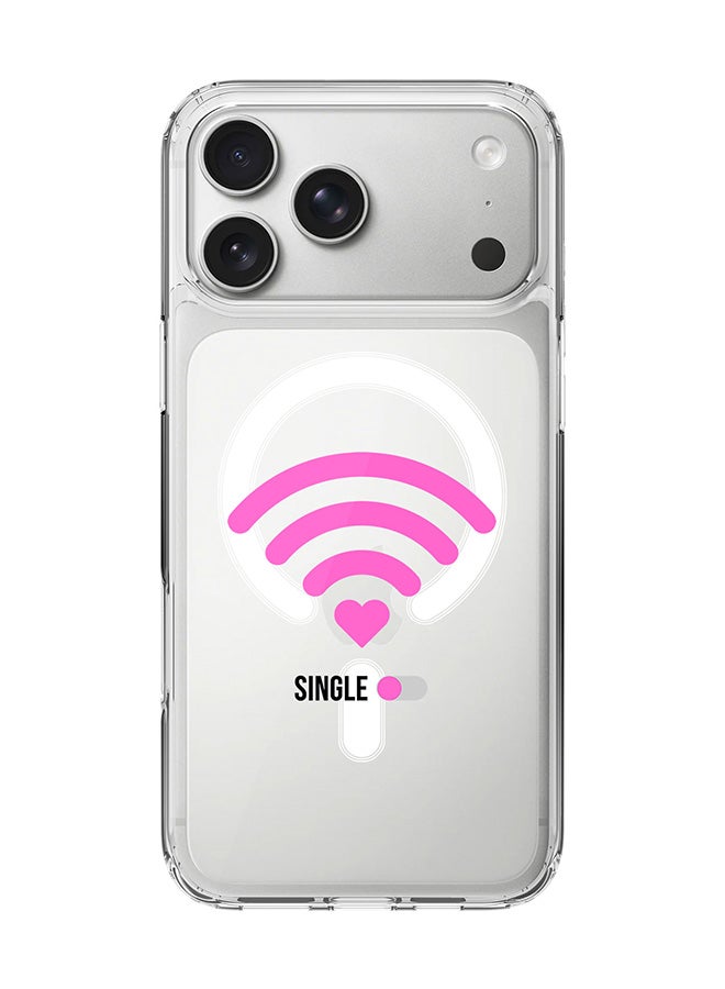 Stylizedd Classic Clear MagSafe Case for iPhone 17 Pro Max , Hybrid Soft Case Flexible Edges Anti Drop TPU PC Gel Thin Transparent Cover [ Designed for iPhone 17 Pro Max ] - Wifi Single Girl
