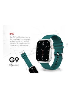 Xcell G9 Signature Unisex Smart Watch, 2.01” HD Display with IP67 Water Proof, Fitness Tracker with 107 Workout Options, 7+ Days Battery with Wireless Charging, Compatible with iOS & Android - Green  - Image 3