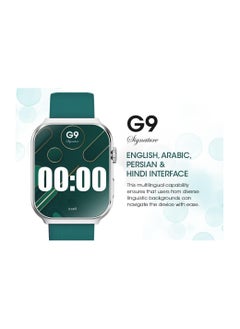 Xcell G9 Signature Unisex Smart Watch, 2.01” HD Display with IP67 Water Proof, Fitness Tracker with 107 Workout Options, 7+ Days Battery with Wireless Charging, Compatible with iOS & Android - Green  - Image 4