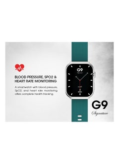 Xcell G9 Signature Unisex Smart Watch, 2.01” HD Display with IP67 Water Proof, Fitness Tracker with 107 Workout Options, 7+ Days Battery with Wireless Charging, Compatible with iOS & Android - Green  - Image 5