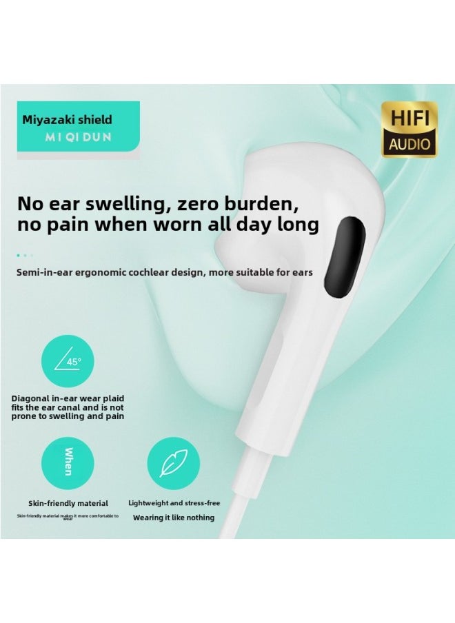 Generic - Fully Compatible Typec Headset Digital Version For Apple 15 Huawei Android Phone In-ear Wired Headset-color:Miyazaki Shield MQ19S: Typec Headphones (digital Analysis) - Image 1