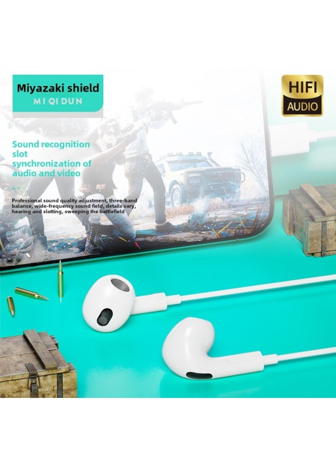Generic - Fully Compatible Typec Headset Digital Version For Apple 15 Huawei Android Phone In-ear Wired Headset-color:Miyazaki Shield MQ19S: Typec Headphones (digital Analysis) - Image 1