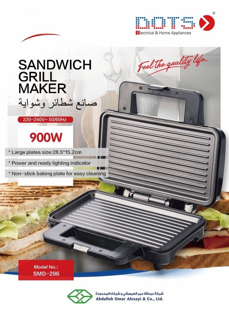 DOTS - Dots Sandwich Maker, Non-Stick Surface, Automatic Temperature Control, 900 Watts - Image 1