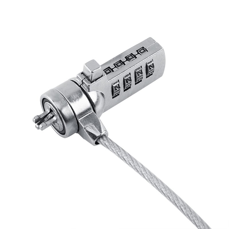 Anti Theft Security Lock Cable 4 Digit Password for Laptop Notebook PC Silver 110cm - Image 5